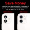 ASDAWN 2PCS Back Camera Lens Glass Replacement for iPhone 12 & 12 Mini, Standard Prime Lens with Nano Coating, Glass Construction, Lightning Mount view 4