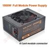 1800W Mining Full Module 110V-240V Power Supply Supports 6 GPU 80+ Gold Certified Ethereum ETH ATX PC PSU for BTC Minner Machine view 2