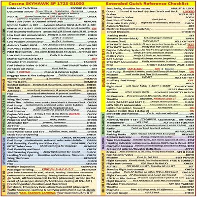 FTS Cessna 172S G1000 Universal Quick Reference Checklists