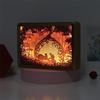 SIWEME 3D Paper Carving Light Box LED Night Light Lamp 3D Paper Cut Light Creative Shadow Box Kids Bedroom Decor Creative Gift Items for Girls (Piano) view 3