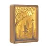 SIWEME 3D Paper Carving Light Box LED Night Light Lamp 3D Paper Cut Light Creative Shadow Box Kids Bedroom Decor Creative Gift Items for Girls (Ballet) view 1