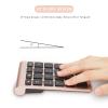Jopwkuin Bluetooth Number Pad, 22 Keys Numeric Keypad with Shortcut Keys, Portable 10-Key Financial Accounting Keyboard for Laptop PC Desktop - Rose view 3