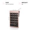 Jopwkuin Bluetooth Number Pad, 22 Keys Numeric Keypad with Shortcut Keys, Portable 10-Key Financial Accounting Keyboard for Laptop PC Desktop - Rose view 4