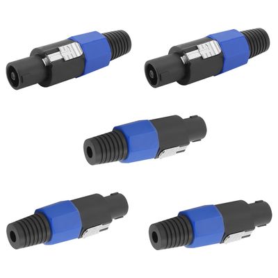 Heyiarbeit SpeakOn Speaker Adapter Connectors 4 Pole Plug Twist Lock - 5 Pack