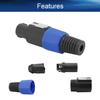Heyiarbeit SpeakOn Speaker Adapter Connectors 4 Pole Plug Twist Lock - 5 Pack view 3