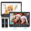 10.5" Dual Portable DVD Player, Arafuna Rechargable Car Screen Play A Same or Two Different Movies, Headrest for Car with 5-Hour, Support USB/SD, Last Memory view 1