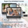 10.5" Dual Portable DVD Player, Arafuna Rechargable Car Screen Play A Same or Two Different Movies, Headrest for Car with 5-Hour, Support USB/SD, Last Memory view 4