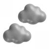 Ceramic Cabinet Knobs Door Furniture Handles Modern Knobs and Handles Kids Room Drawer Dresser Knob 2PCS (Matte Cartoon, Gray) view 1