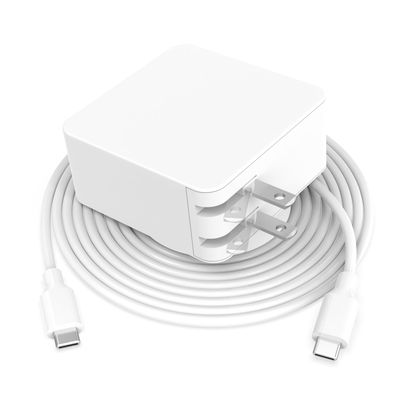 65W Fast Type C Charger Fit for Samsung Galaxy Book Pro, Pro 360 and More Replacements with USB C Connector, Foldable, Compact, Detachable 7.5ft Cable