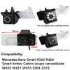 Berlingan 8 LED Night Vision Lincese Plate Light Rear View Camera, Waterproof Wide Angle, Replacement for Smart R300/R350/Smart Fortwo Cabrio Coupe carossblade W450 W451 W453 2004-2019 view 2