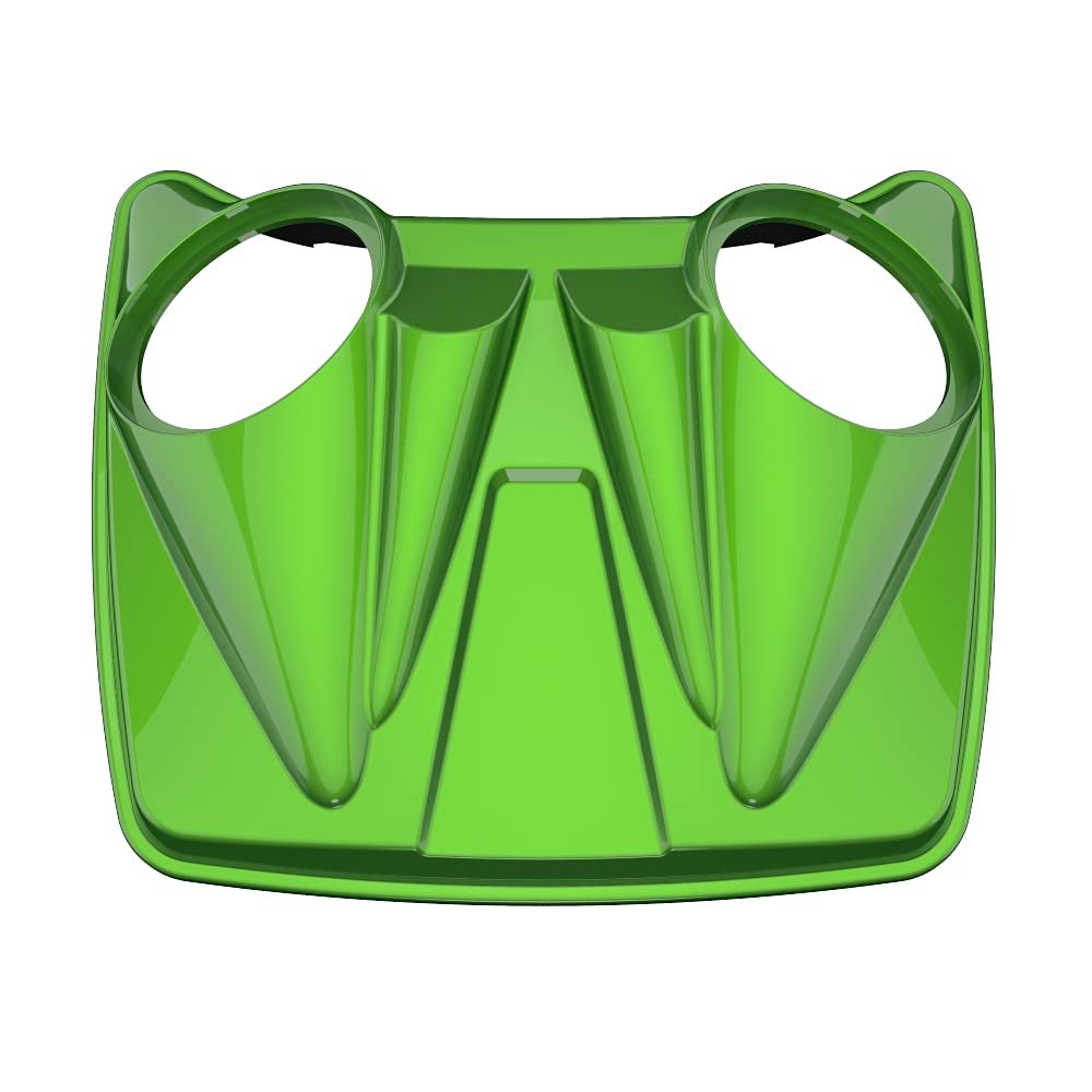 Advanblack Color-Matched Dual 8'' Speaker Lids w/Backrest Pad Fit for Advanblack/OEM Rushmore Style Razor, Chopped & King Tour Trunk Pack Bottom (Radioactive Green)