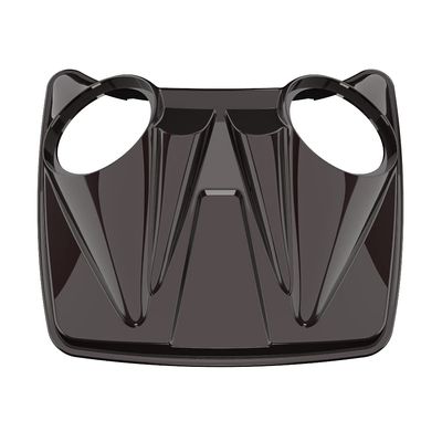 Advanblack Color-Matched Dual 8'' Speaker Lids w/Backrest Pad Fit for Advanblack/OEM Rushmore Style Razor, Chopped & King Tour Trunk Pack Bottom (Black Forest)