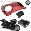 Advanblack Color-Matched Dual 8'' Speaker Lids w/Backrest Pad Fit for Advanblack/OEM Rushmore Style Razor, Chopped & King Tour Trunk Pack Bottom (Hard Candy Hot Rod Red Flake) view 2