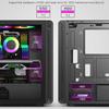 BBNB Computer Case Mid-Tower Desktop ATX Case USB 3.0 Ports Tempered Glass Panel 8 Fan Positions, Support Water Cooling, Green (Size : 7 Fan) view 3