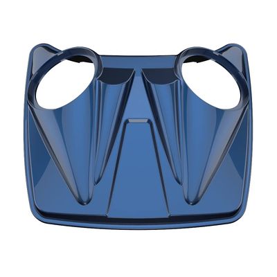 Advanblack Color-Matched Dual 8'' Speaker Lids w/Backrest Pad Fit for Advanblack/OEM Rushmore Style Razor, Chopped & King Tour Trunk Pack Bottom (Billiard Blue)