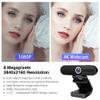 HDZIYU 4K Webcam with Microphone and Tripod, USB Web Camera for PC and Laptop, 8MP Widescreen for Video Calling, Recording, Streaming and Conference view 2