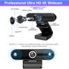 HDZIYU 4K Webcam with Microphone and Tripod, USB Web Camera for PC and Laptop, 8MP Widescreen for Video Calling, Recording, Streaming and Conference view 3