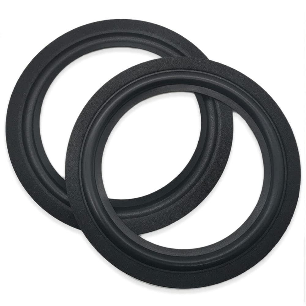2 Pcs 6.5 Inch Speaker Foam Edge 6.5" Bass Subwoofer Woofer Surround Circle Repair Replacement Parts (6.5 Inch Thickened)