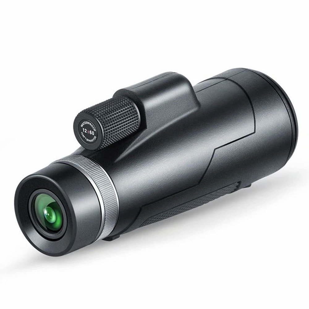YSCO Monocular Telescope for Adults 12x50, Portable Handheld Monoculars for Mobile Phone, Waterproof Spotting Scopes with Night Vision for Birdwatching Stargazing