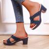 ZBYY Women's Wedge Sandals,Fashion Comfort Slip On Peep Toe High Heel Platform Sandals Slide Wedge Sandals view 4
