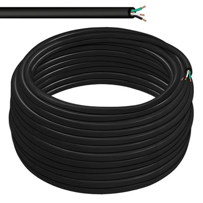 14 Gauge Wire (14 AWG) 3 Conductor Cable 14/3 SOOW Industrial & Home Electrical Wire Low Voltage Up to 600V Durable Outer Jacket USA Made (100ft)