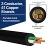 14 Gauge Wire (14 AWG) 3 Conductor Cable 14/3 SOOW Industrial & Home Electrical Wire Low Voltage Up to 600V Durable Outer Jacket USA Made (100ft) view 2