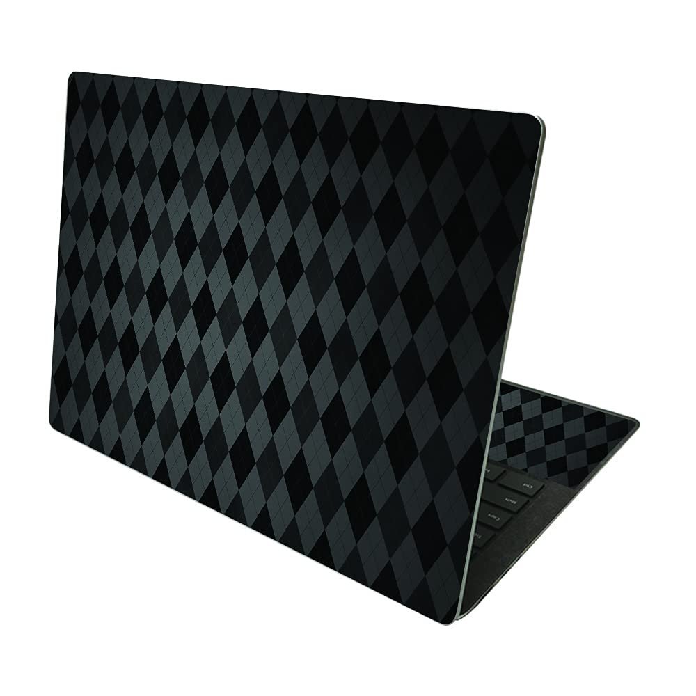 MightySkins Skin Compatible with Microsoft Surface Laptop 4 13.5 - Black Argyle | Protective, Durable, and Unique Vinyl Decal wrap Cover | Easy to Apply and Change Styles | Made in The USA