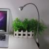 USB LED Lamp, Long Flexible Neck Desk USB Light Portable USB Gooseneck Light for Home School Office Night Studying 1W(Silver B) view 3
