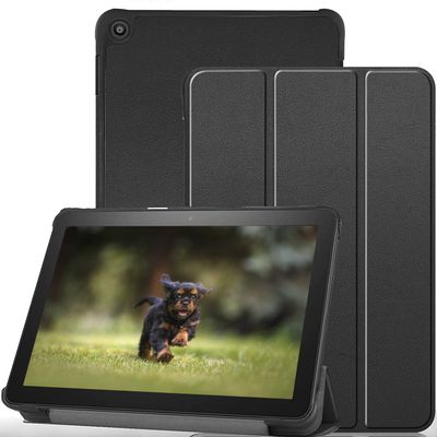 Case Compatible with For Amazon Fire HD 8 2022/HD 8 2020/ Fire HD 8 Plus Tablet Cases Auto sleep function Slim Light-Weight PU Leather Smart Tablet Shell Cover Foldable Stand Case Fit (Black)