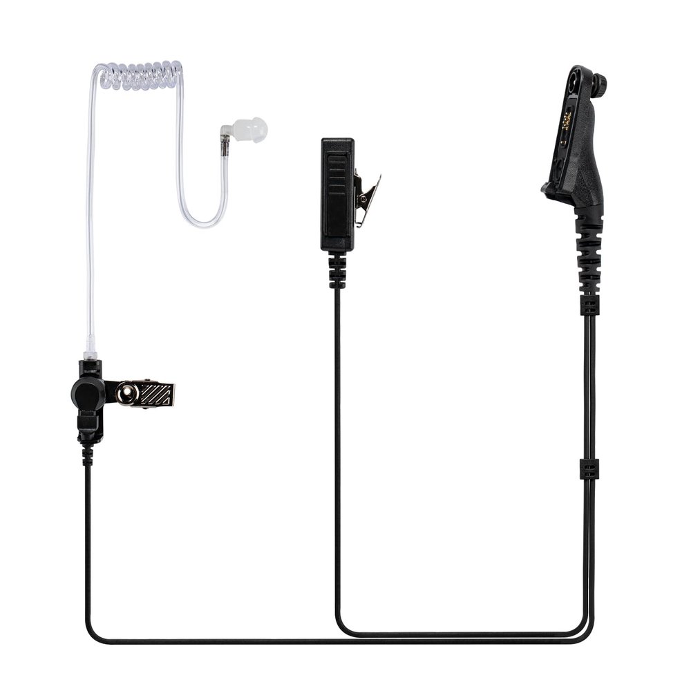POFENAL Motorola Radio Earpiece Headset for APX6000/XPR7550e/XPR Series (XPR6380/XPR6580/XPR7380) - Acoustic Tube Surveillance with PTT Mic, Law Enforcement Walkie Talkie Accessories
