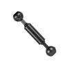BGNing Carbon Fiber 1" Dual Ball Head 5/8/10/12inch Extension Arm D20mm Handheld Tripod Selfie Stick Camera Waterproof Mount (D20mm 5inch,Black) view 1