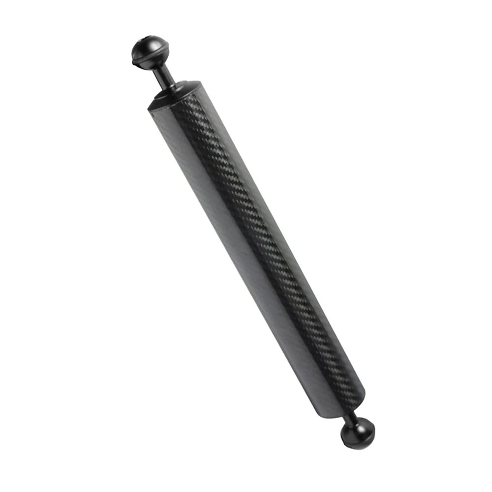 BGNing Carbon Fiber Float Extension Arm 1" Dual Ball Diving Camera Photography D40mm 12/14inch Light Underwater Buoyancy Tripod (14inch,Black)