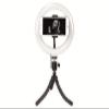 LogiLink AA0151 LED Ring Light/Ring Light (Diameter 20 cm) with Smartphone Holder, 3 Colour Modes (Natural, Warm, Cold) and 72 LEDs for Professional Videos and Pictures, Black, 72 LEDs (Diameter 20) view 3