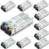 1.25g BIDI SFP Module, 1000BASE-BX-D BIDI WDM Transceiver, Tx1490 / Rx1310nm DDM LC WDM Transceiver Optical Fiber Transceiver for Cisco Cisco GLC-BX-20U, Cisco GLC-BX-20D, up to 20km - 10pair view 1