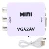 HERCHR VGA to AV Converter, RCA Composite Converter Adapter Box, VGA to AV RCA Video Converter PC TV Video Adapter view 4
