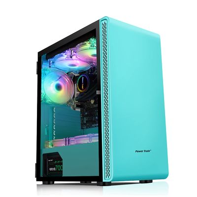 BBNB Computer Cases,Mid-Tower PC Gaming Case ATX/M-ATX/ITX - Front I/O USB 3.0 Port - Tempered Glass Side Panel - Cable Management System - Water-Cooling Ready (Color : Green)