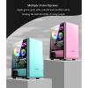 BBNB Computer Cases,Mid-Tower PC Gaming Case ATX/M-ATX/ITX - Front I/O USB 3.0 Port - Tempered Glass Side Panel - Cable Management System - Water-Cooling Ready (Color : Green) view 2