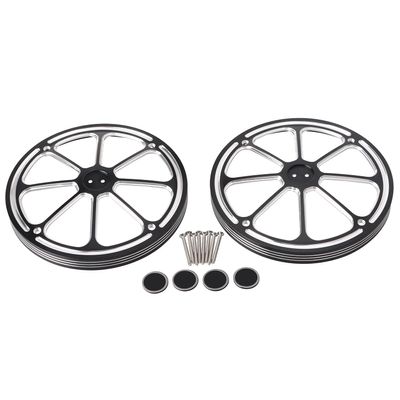 BID4ZE Large Aluminum Rear Speaker Trim Grills Cover for Harley Electra Glide Street Glide Tri Glide Ultra Limited 2014-2023