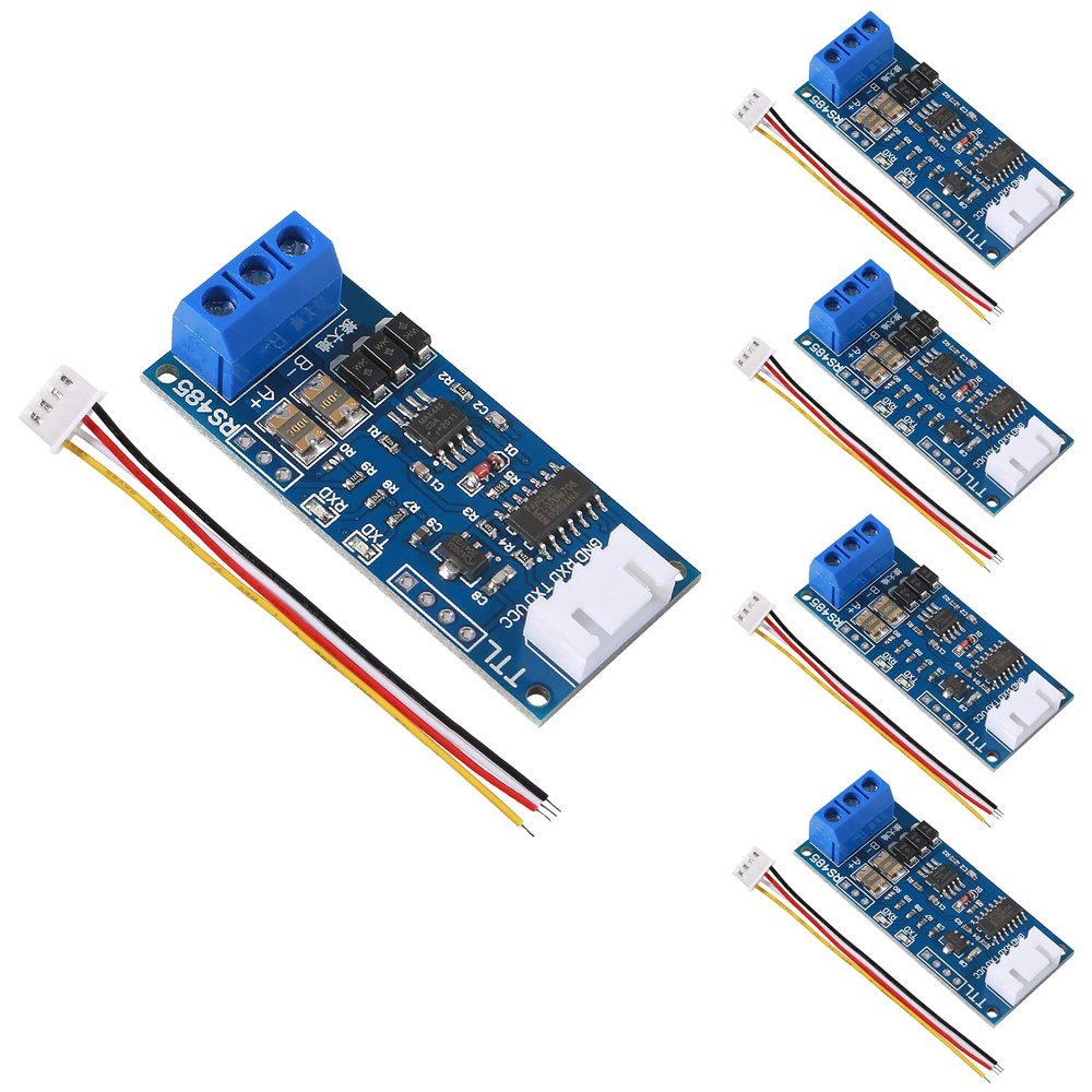ALMOCN 5 Pack TTL to RS485 Adapter Module 3.3V 5V 485 to TTL Signal Single Chip Serial Port Level Converter Borad with RXD, TXD Indicator