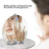 Fogless Bathroom Shaving Mirror for Men Women, Round Shape Anti-Fog Shower Mirror with Hook Suction Mount Lightweight Portable Wall Hanging Shatterproof view 3