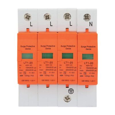 EVTSCAN 4P 20kA 420vAC House Surge Protective Low-voltage Arrester Device