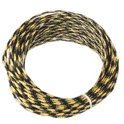Aicosineg 33ft PET Flexible Expandable Braided Cable Sleeve 0.125inch Width Wire Loom Sleeving and Organizer Flexible Wire Mesh Sleeve for TV Audio PC Cords from Pets Chewing Black and Yellow