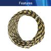 Aicosineg 33ft PET Flexible Expandable Braided Cable Sleeve 0.125inch Width Wire Loom Sleeving and Organizer Flexible Wire Mesh Sleeve for TV Audio PC Cords from Pets Chewing Black and Yellow view 3