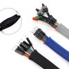 Aicosineg Wire Braided Protective Sleeve for Automotive Wire Sleeving Protect cat from Chewing Cords Black and Green 2/5Inch 16ft 1Pcs view 3