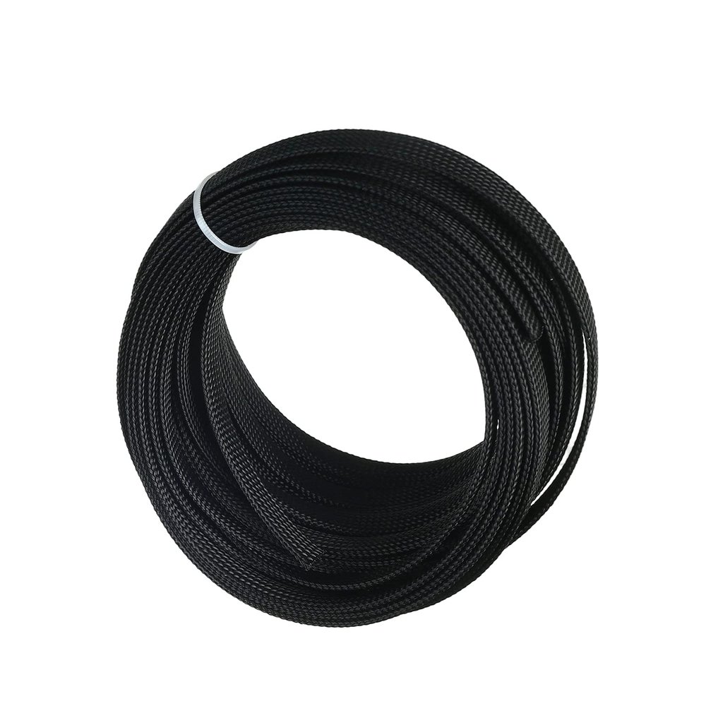 Aicosineg Wire Braided Protective Sleeve for Household Computer Audio Video Protective Cables Black 2/5Inch 33ft 1Pcs