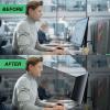 DEJIMAX 21.5 Inch Computer Privacy Screen for 16:9 Widescreen Monitor, Anti-Blue Light Monitor Privacy Screen Filter, Anti-UV Computer Shield view 2