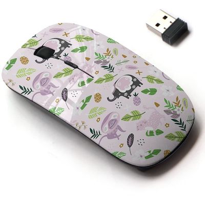 2.4G Wireless Mouse with Cute Pattern Design for All Laptops and Desktops with Nano Receiver - Creative babyish Cute