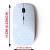 2.4G Wireless Mouse with Cute Pattern Design for All Laptops and Desktops with Nano Receiver - Bunny Polka dot view 2