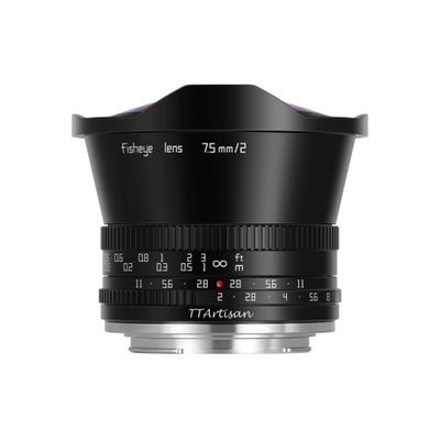 TTArtisan APS-C 7.5mm F2 Fisheye Mirrorless Lens with 180 Angle of View for XF Mount Compatible with X-A1 X-A10 X-A2 X-A2 X-A3 X-PR03 X-E1 X-E2 X-E2S X-E3 XS10