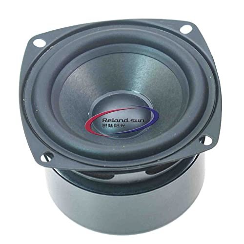Reland Sun 2pcs 3 Inch Speaker 15W Antimagnetic Tweeter Speakers square 4 6 8 Ohm HiFi Full-Range Speaker Strong Interference Immunity for DIY Audio Loudspeaker (8Ohm Double Magnetic)